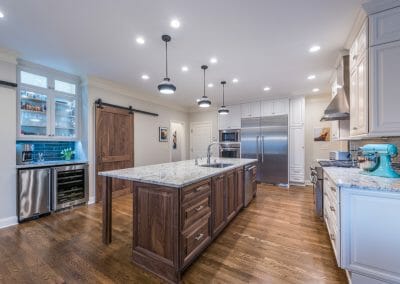 A view of the open kitchen in East Cobb remodel