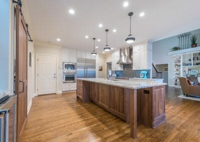 The island is the focal point in this East Cobb kitchen remodeling project