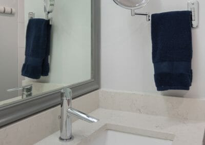 Make-up mirror and sink in Roswell master bath remodeling project
