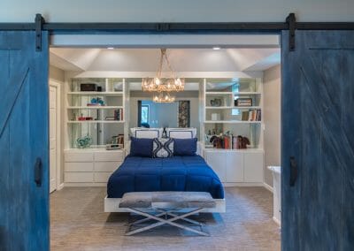 The barn doors to the master suite retreat remodel in Roswell