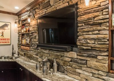 Watch every game on the TV installed in the bar in the remodel in East Cobb