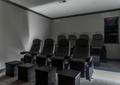 Comfortable seating in home theater in East Cobb