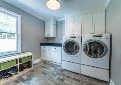The new laundry room in the East Cobb kitchen remodel