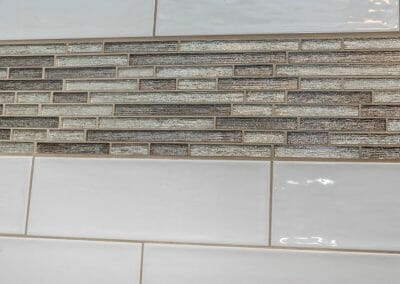 Tile detail in Roswell bathroom remodeling project