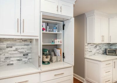 Appliance garage and storage in Sandy Springs kitchen remodeling