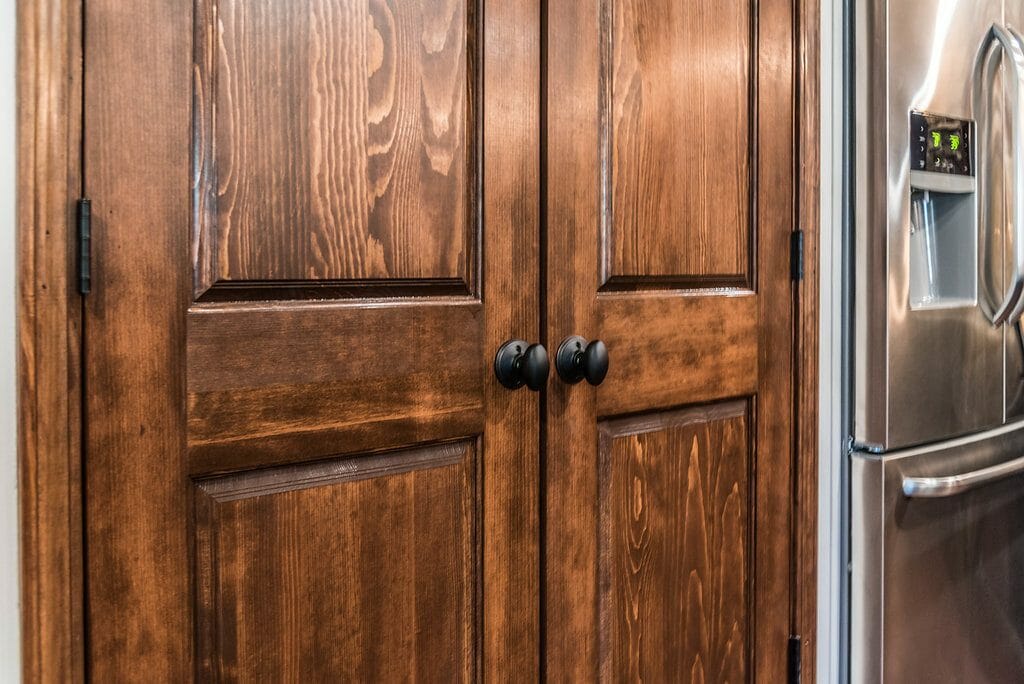 Storage in the basement remodel in East Cobb