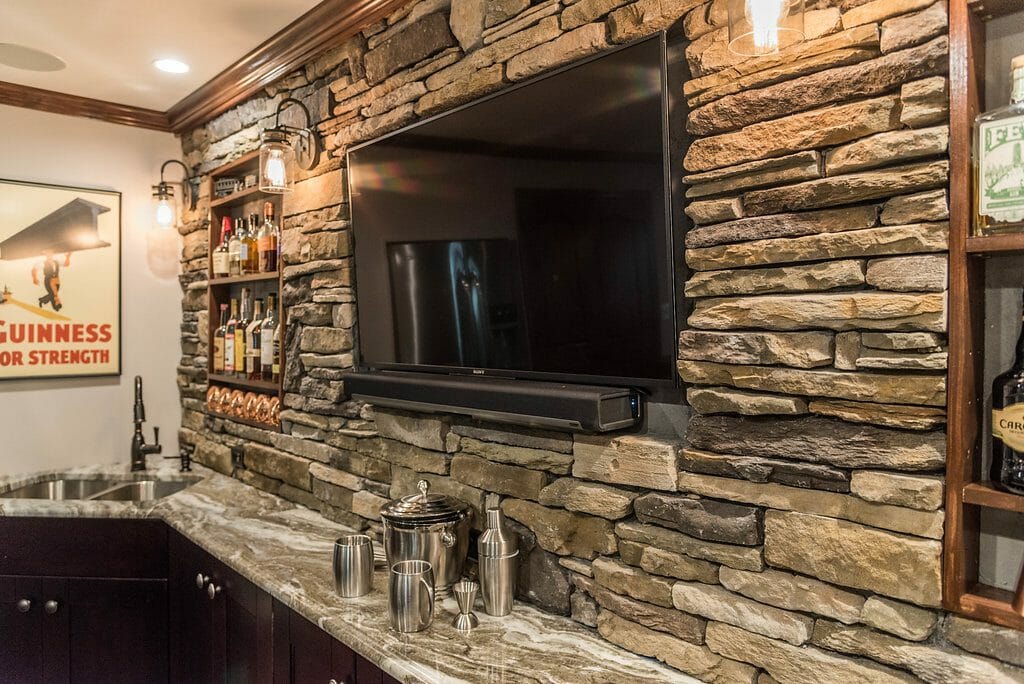 Watch every game on the TV installed in the bar in the remodel in East Cobb